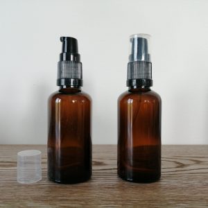 Butelka / Buteleczka szklana z pompką - 50ml - idealna do srebra koloidalnego